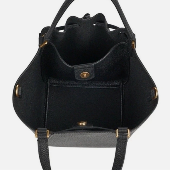 Tory Burch Magraw Dragonfly Black Leather Shoulder Bag - Picture 12 of 13